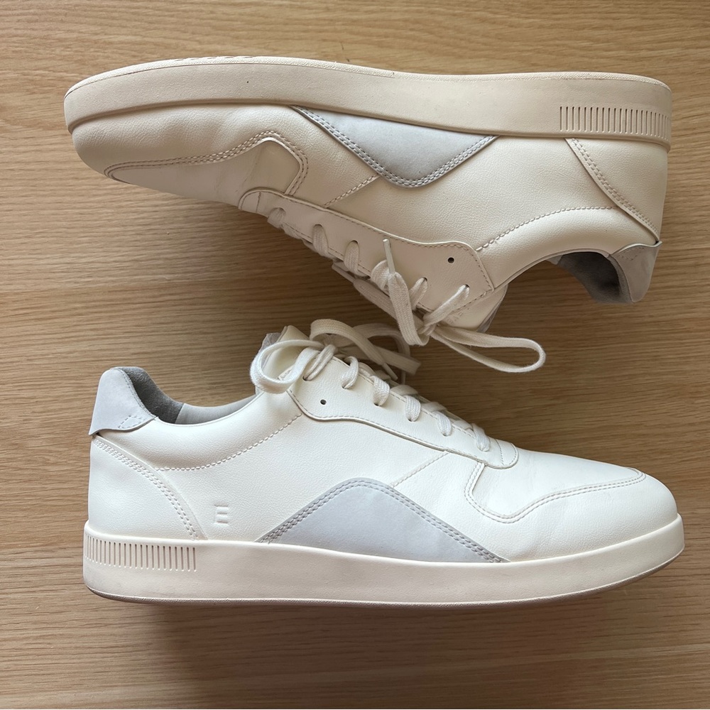 Everlane The ReLeather® Court Sneaker - Gray and Cream - Mens 11